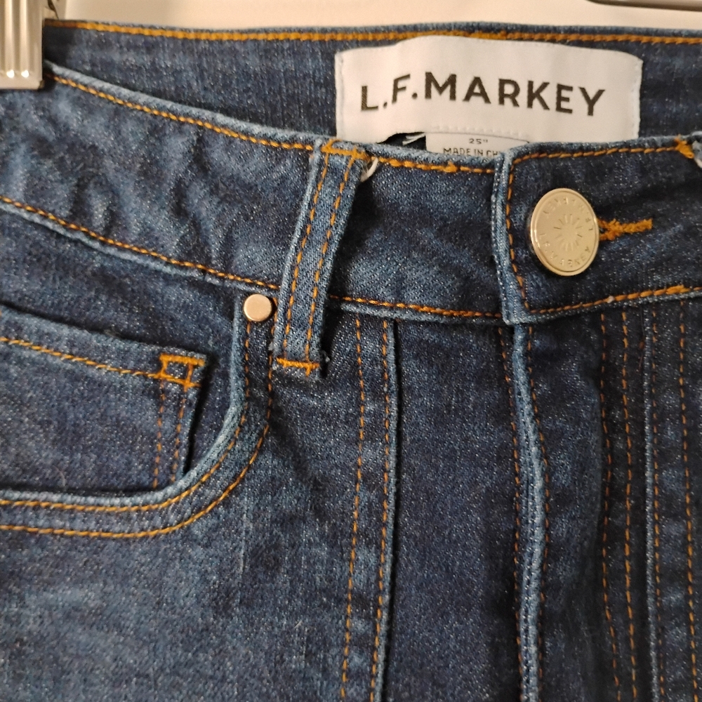 NWOT L.F. Markey Carpenter Wide-Leg Ankle Jean- Indigo Denim, 25 - Picture 4 of 4